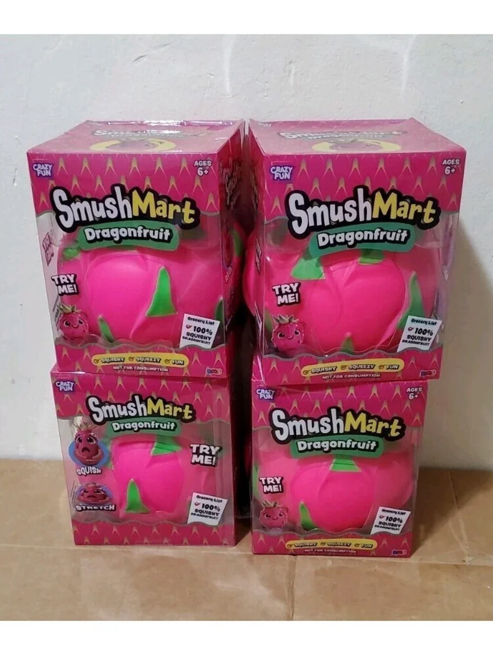 Smush Mart Dragonfruit Squishy Toy Crazy Fun RMS International NIB  Tiktok Lot 4